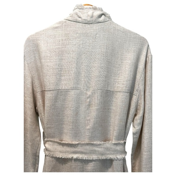 🌿 Zara Frayed Rustic Trench Coat – Size XS/S – NEW - Picture 3 of 10